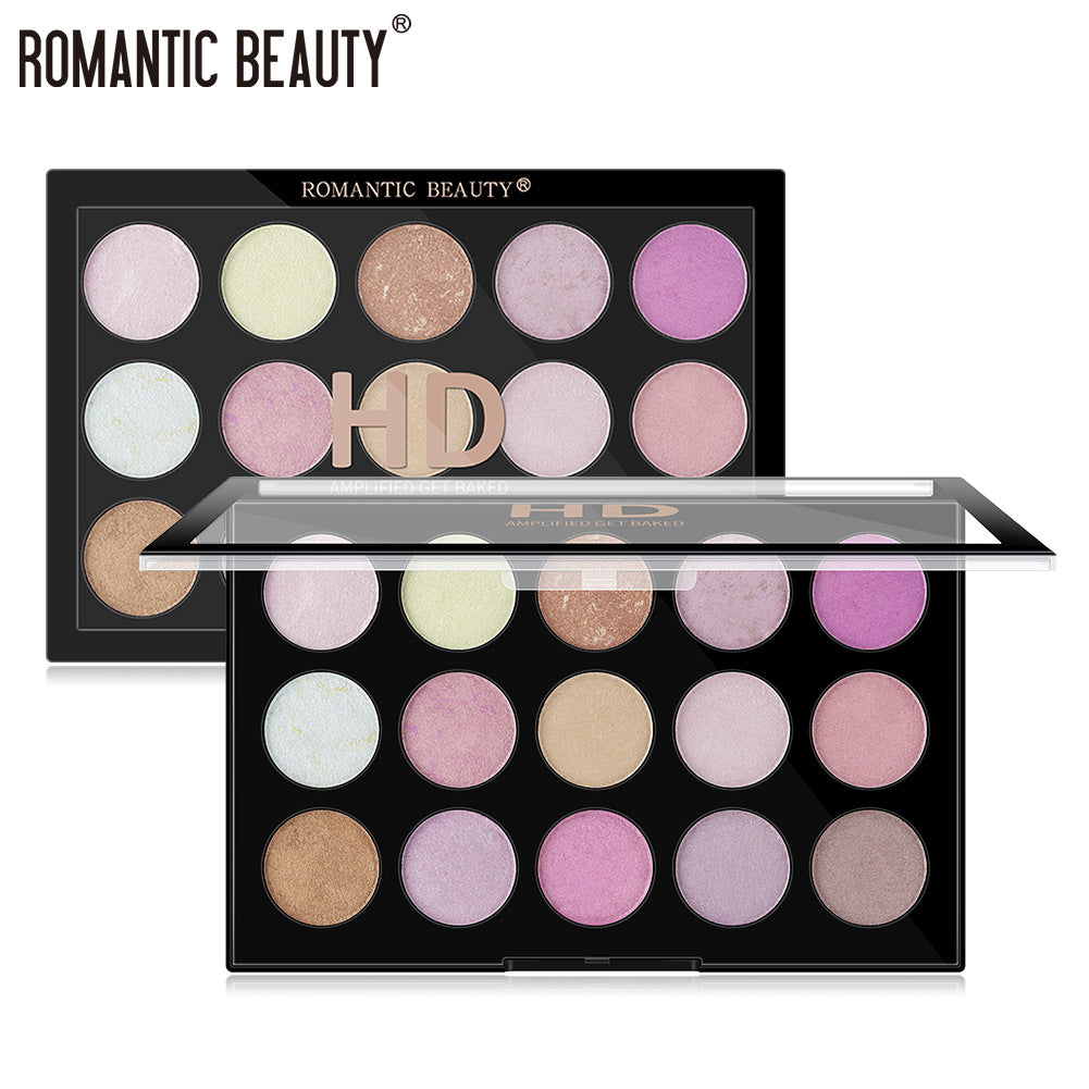 15 Color Pearl Highlighter Eyeshadow Makeup Palette Set