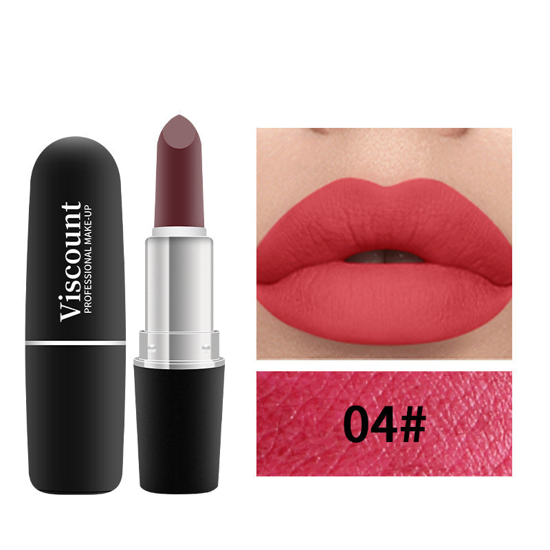 Frosted Bullet Matte White Lipstick 12 Color Moisturizing