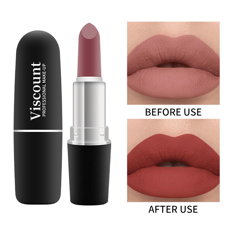 Frosted Bullet Matte White Lipstick 12 Color Moisturizing