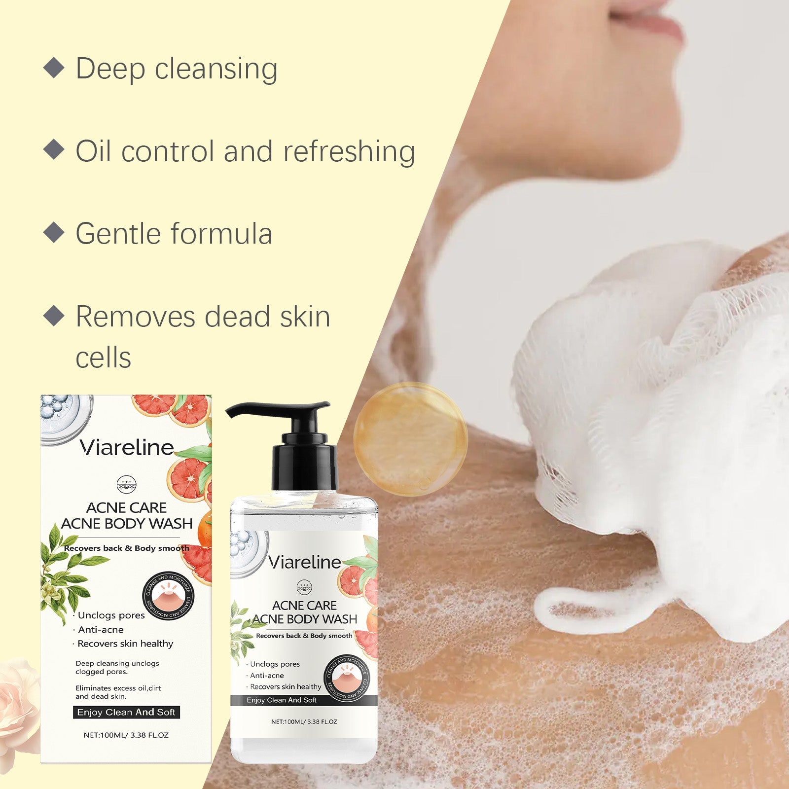 Soothing Repair Shower Gel Hydrating Anti-Dryness Body Cleanser