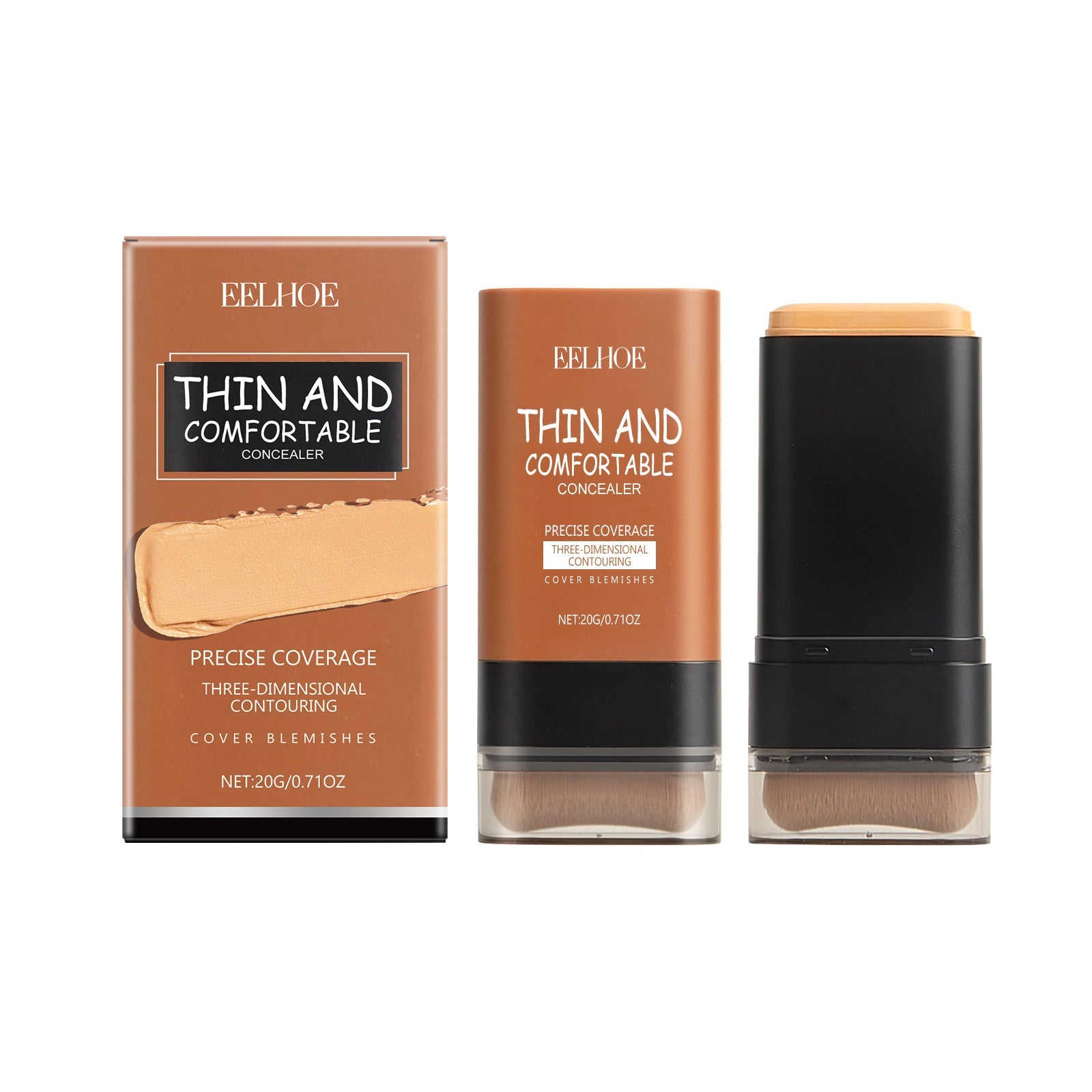 Light Transparent Concealer Foundation Stick Natural Finish Makeup