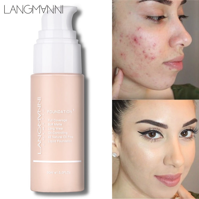 Matte Foundation Oil Control Concealer Makeup Long Lasting
