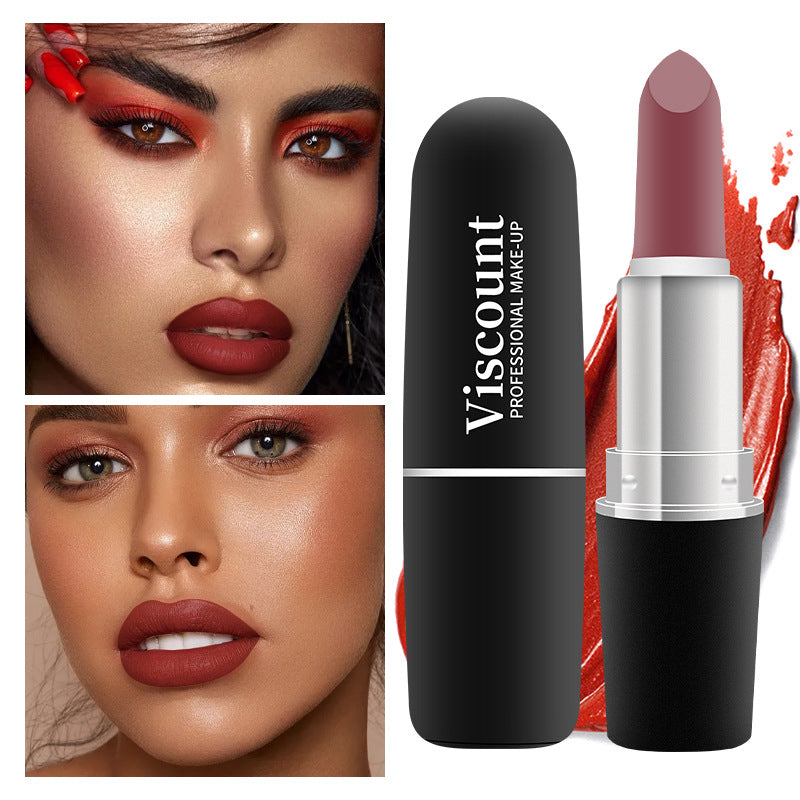 Frosted Bullet Matte White Lipstick 12 Color Moisturizing