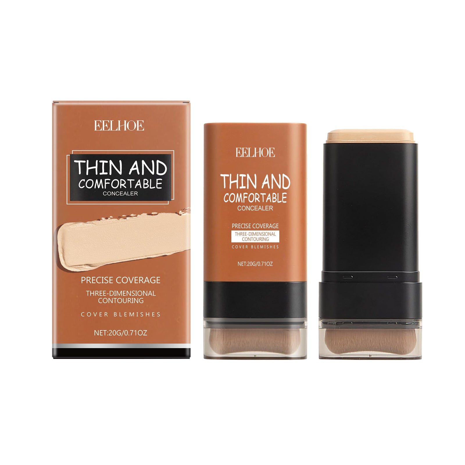 Light Transparent Concealer Foundation Stick Natural Finish Makeup