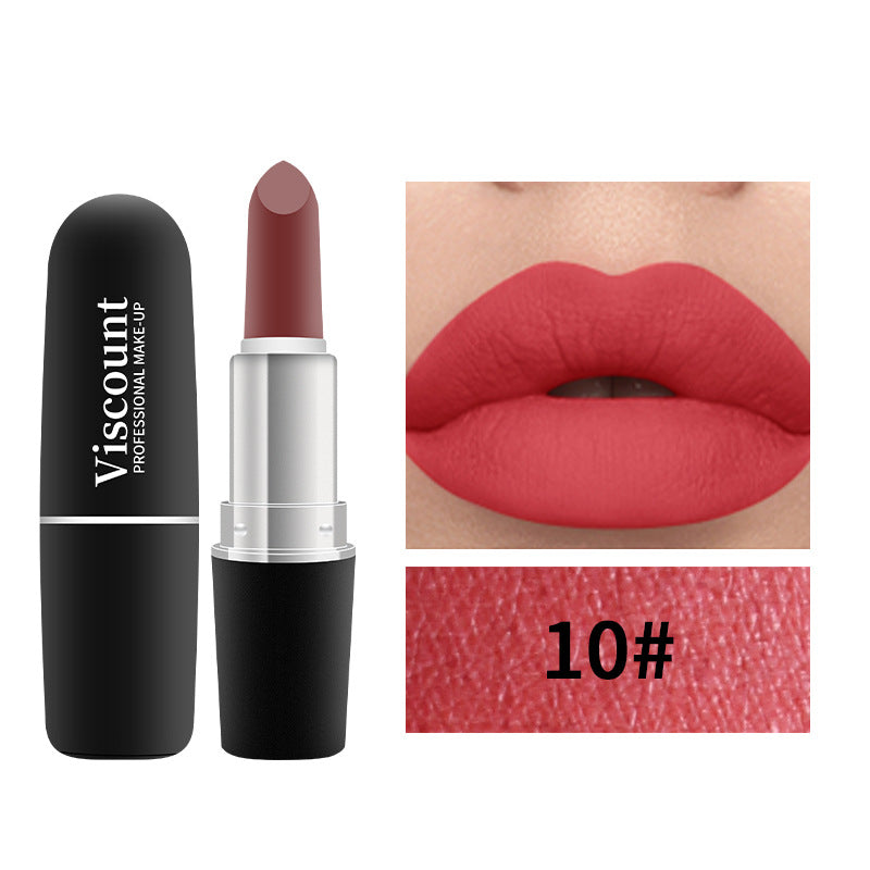 Frosted Bullet Matte White Lipstick 12 Color Moisturizing
