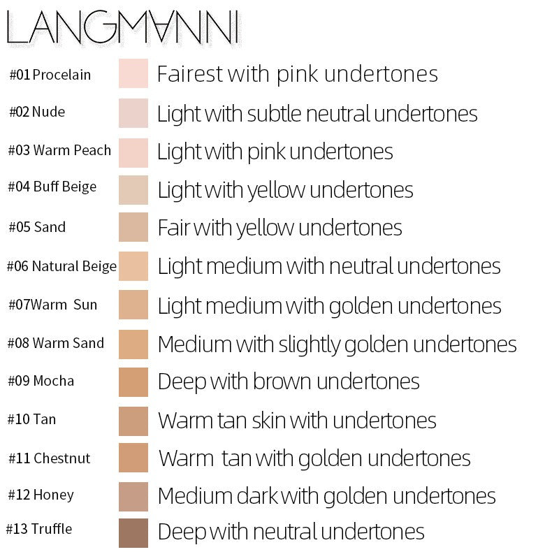 Matte Foundation Oil Control Concealer Makeup Long Lasting