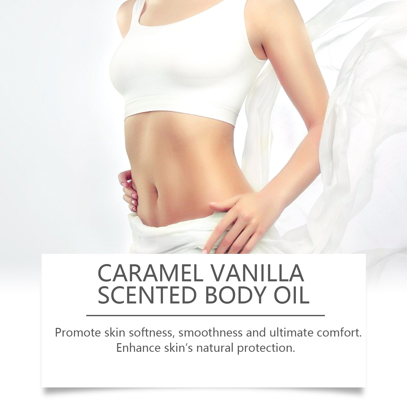 Caramel Vanilla Body Oil Moisturizing Skin Massage Care