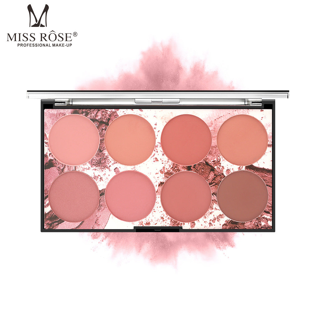 Miss Rose 8 Color Matte Blush Palette Long Lasting