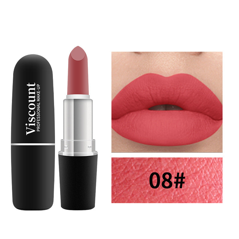 Frosted Bullet Matte White Lipstick 12 Color Moisturizing