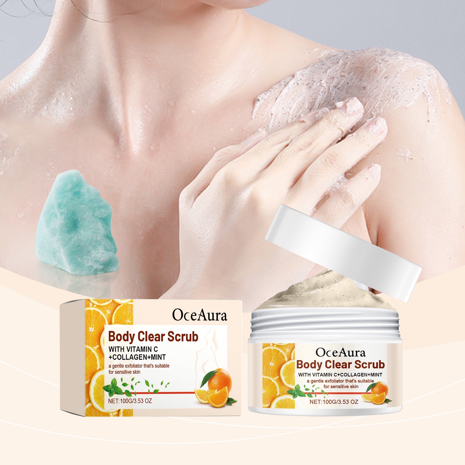 Orange Vitamin C Body Scrub Exfoliating Nourishing Skin Care