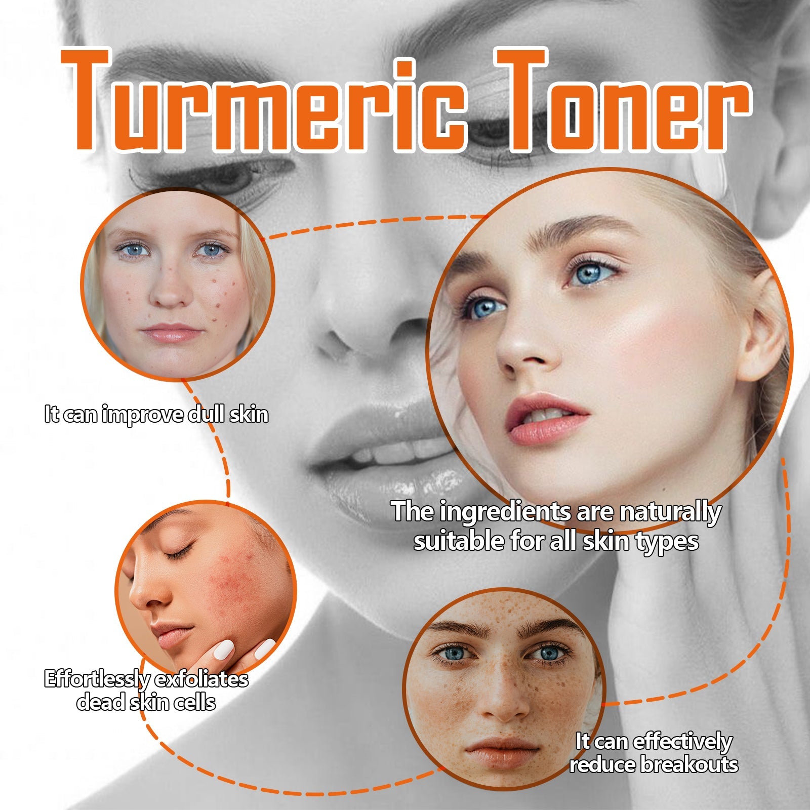 Turmeric Facial Toner Hydrating Firming Moisturizing Skin Care