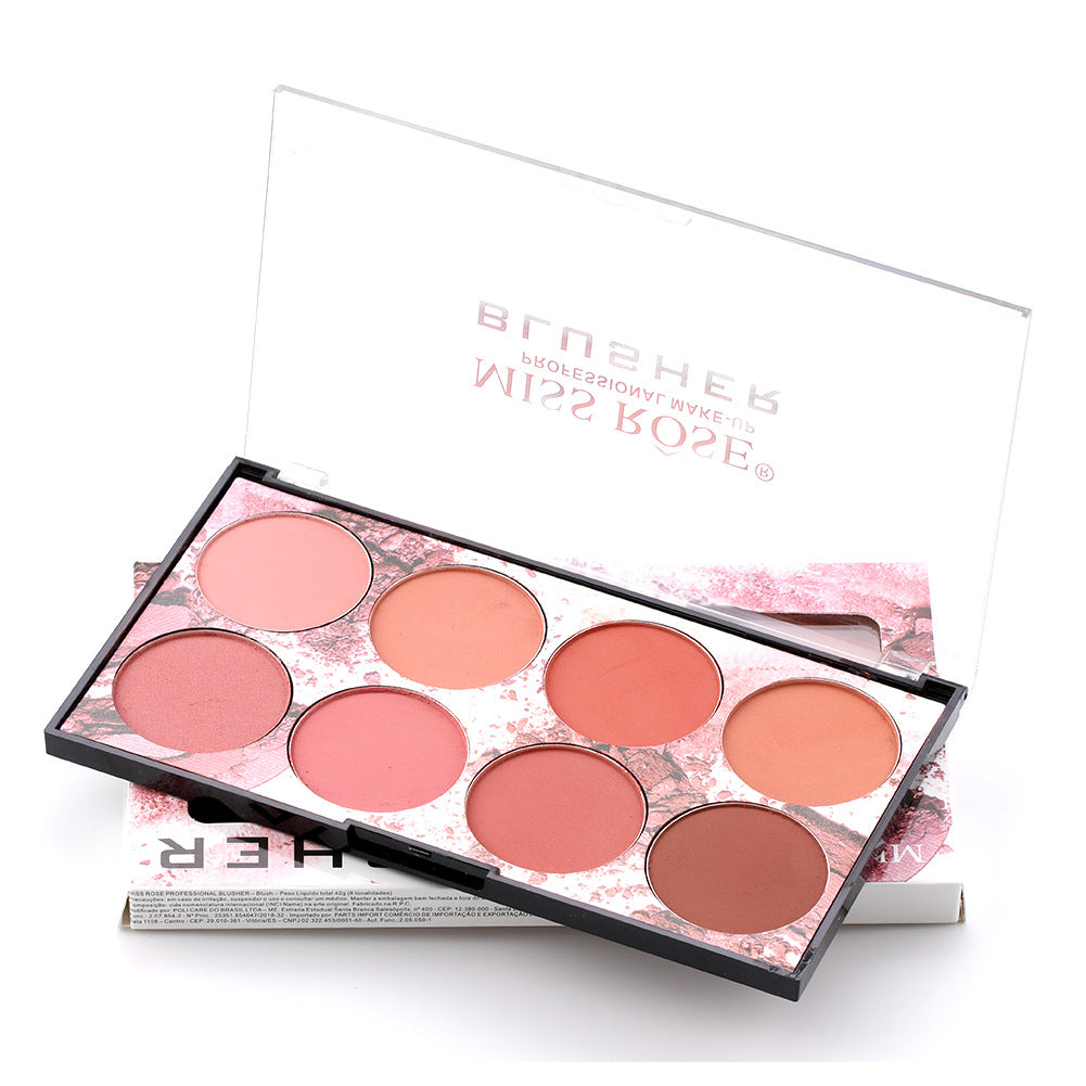 Miss Rose 8 Color Matte Blush Palette Long Lasting