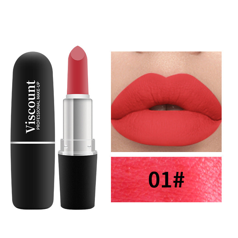 Frosted Bullet Matte White Lipstick 12 Color Moisturizing