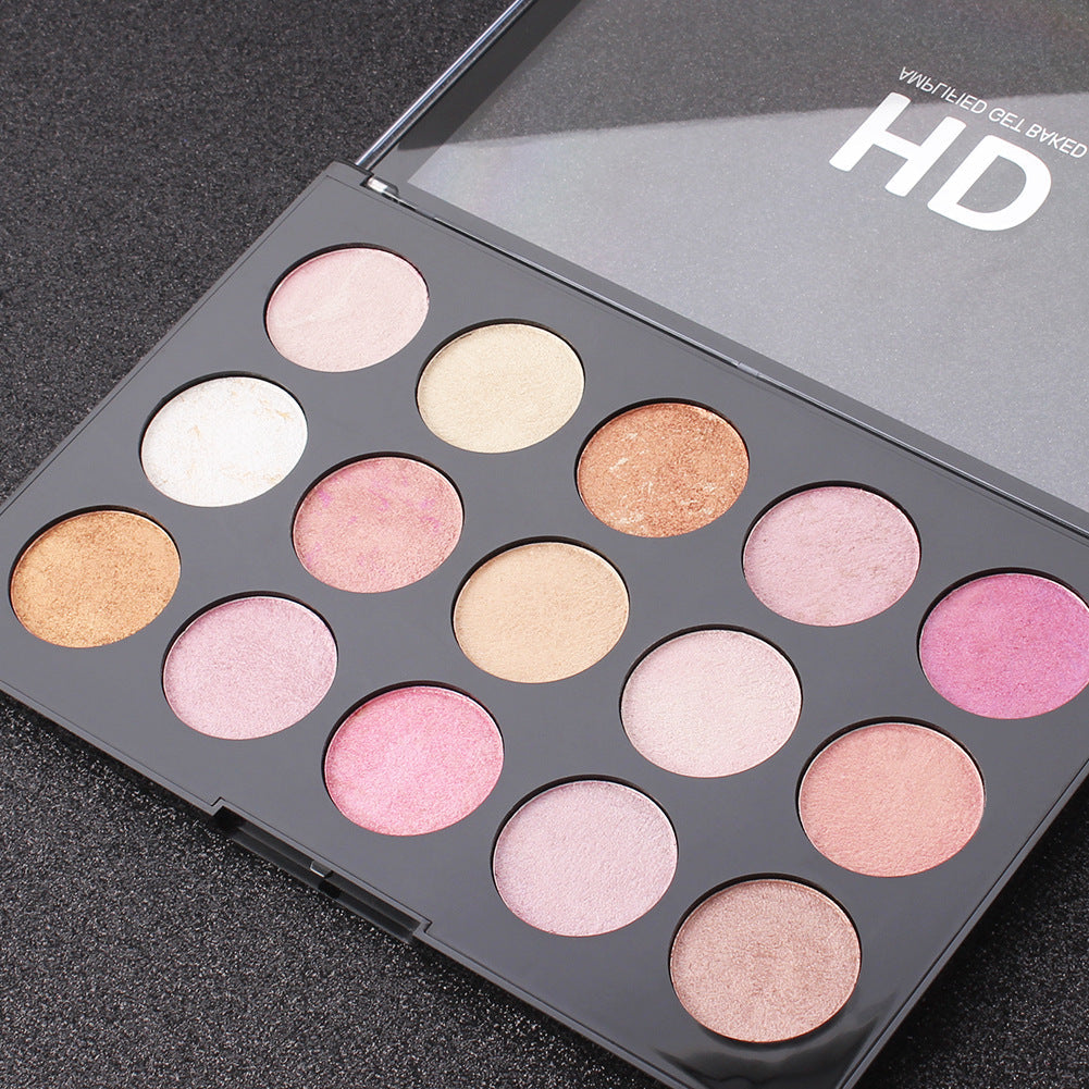 15 Color Pearl Highlighter Eyeshadow Makeup Palette Set