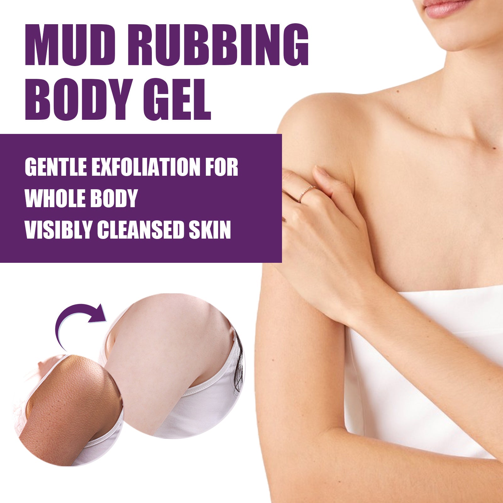 Back Acne Cleansing Body Gel Clay Scrub Care