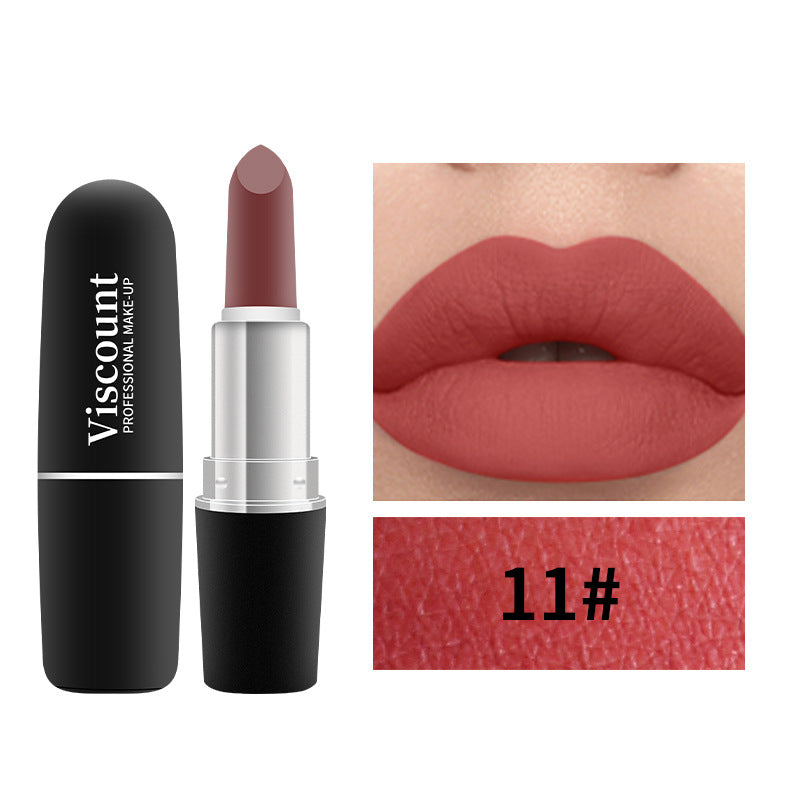 Frosted Bullet Matte White Lipstick 12 Color Moisturizing