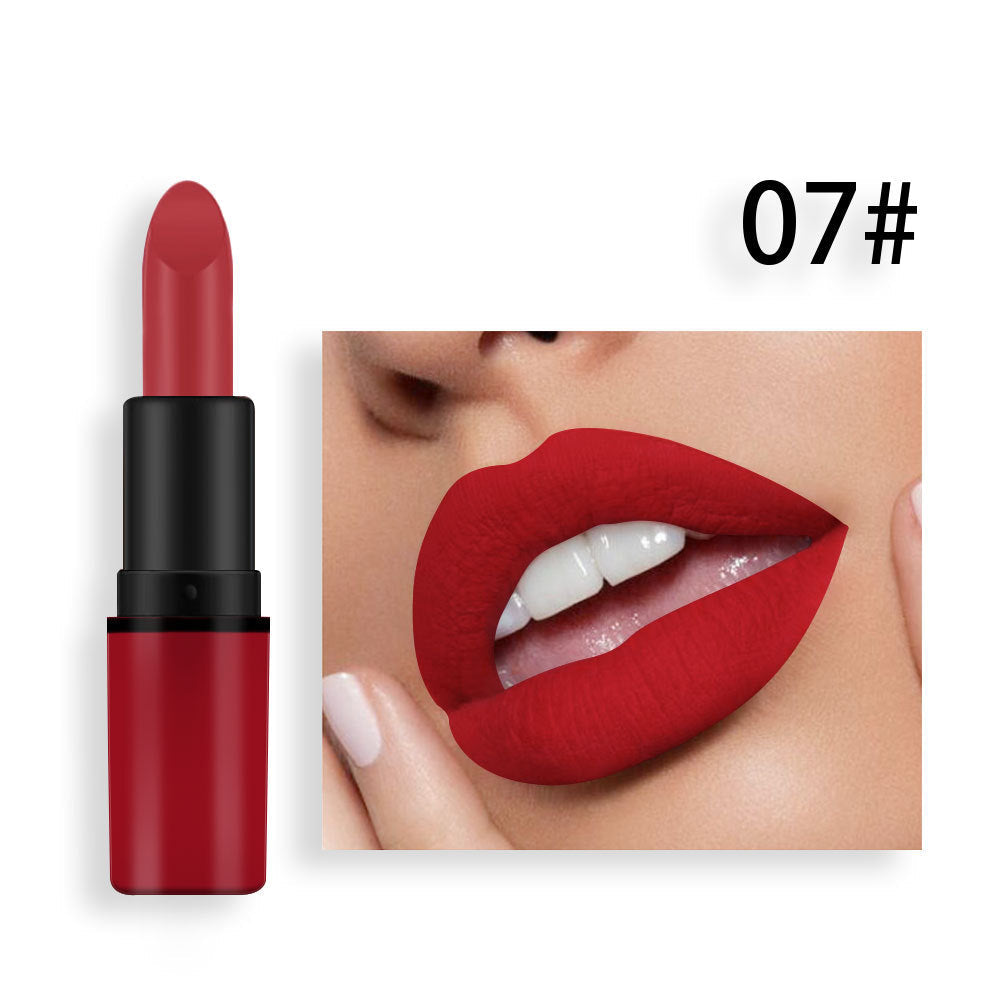 Matte Lipstick Plum Nude Red Long Lasting Color