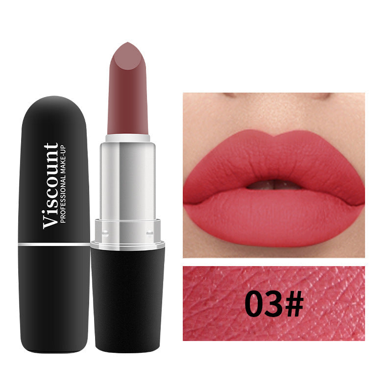 Frosted Bullet Matte White Lipstick 12 Color Moisturizing
