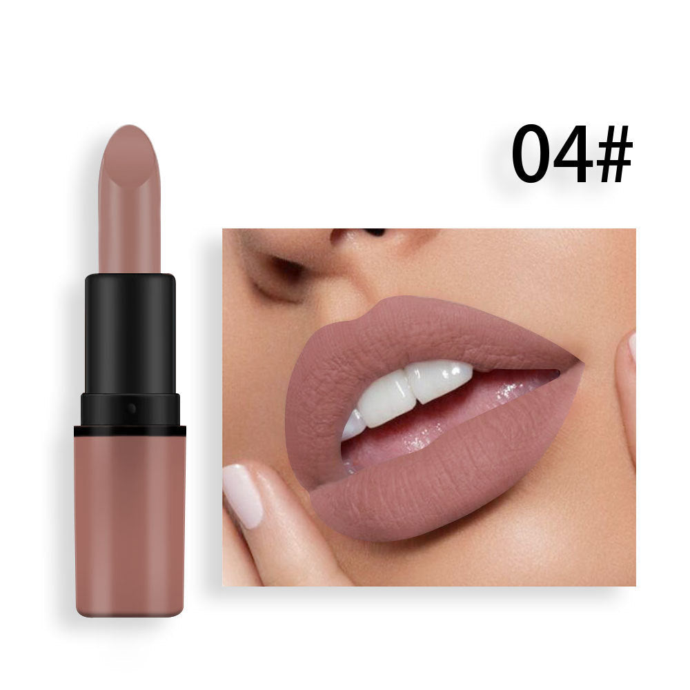 Matte Lipstick Plum Nude Red Long Lasting Color