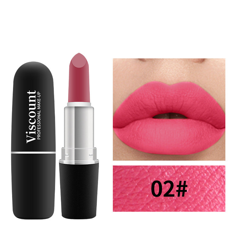 Frosted Bullet Matte White Lipstick 12 Color Moisturizing