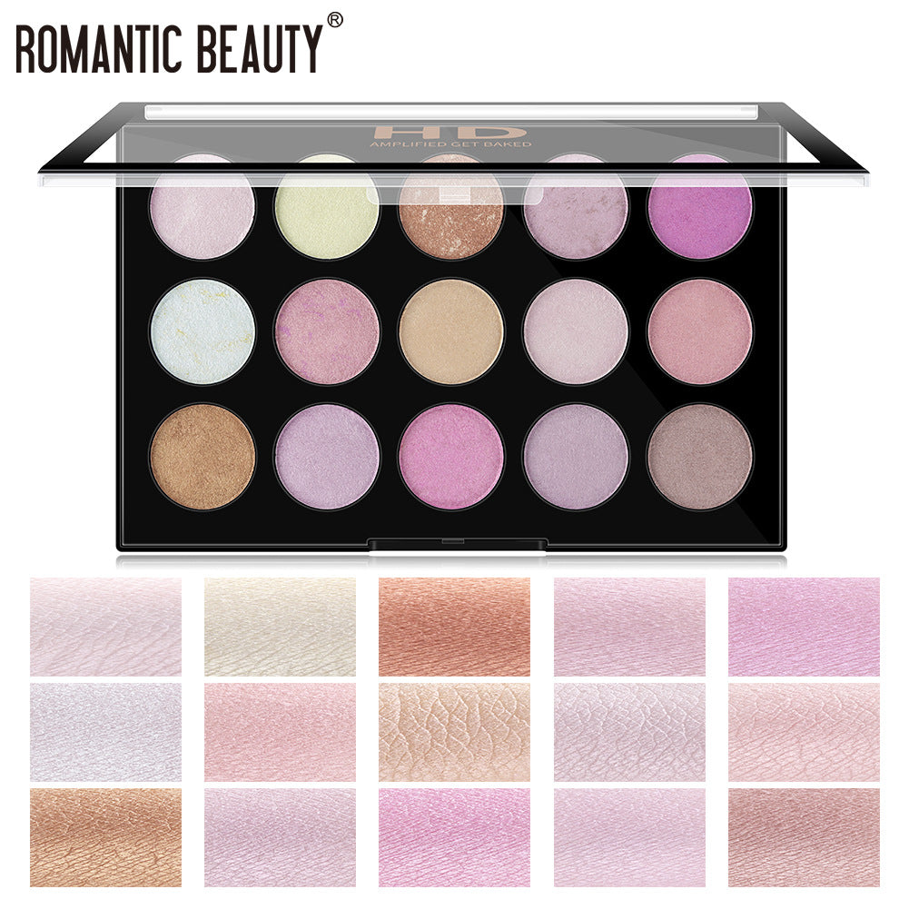 15 Color Pearl Highlighter Eyeshadow Makeup Palette Set