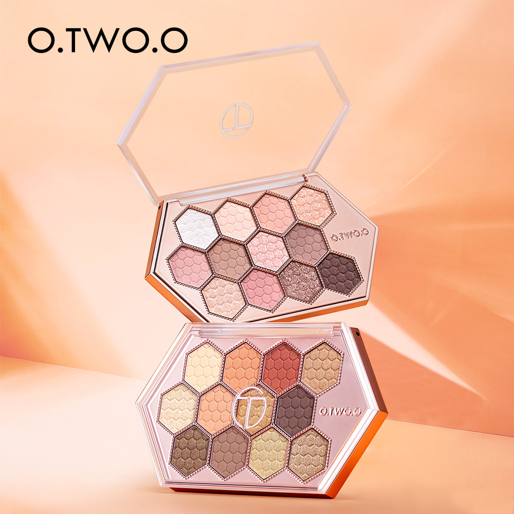 Honeycomb Diamond Eyeshadow Palette 12 Color Natural Shades