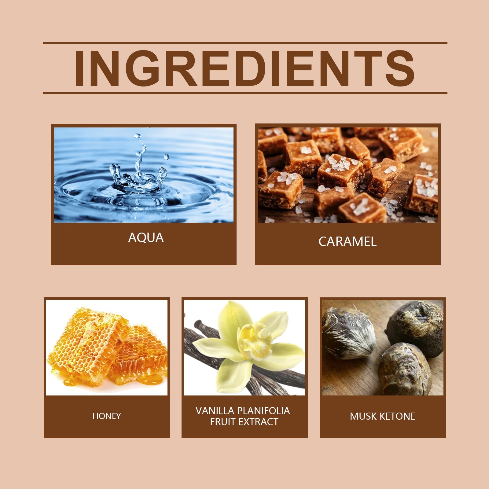 Caramel Honey Eau De Parfum Sweet Delicate Fragrance
