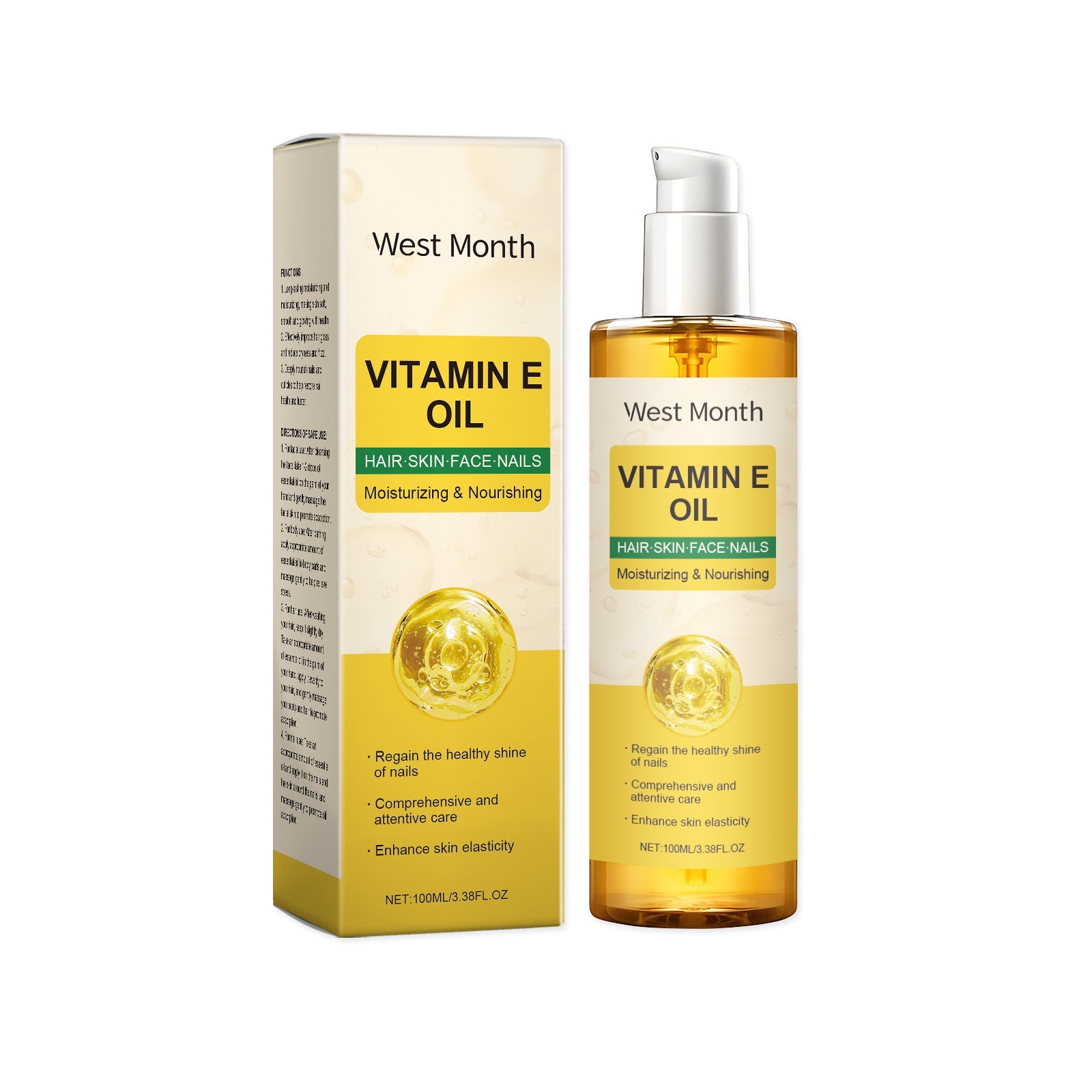 Vitamin E Body Oil Nourishing Skin Hair Nails Care