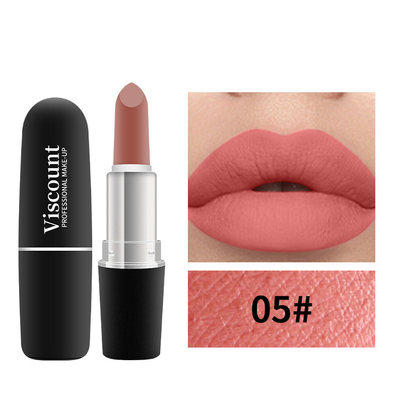 Frosted Bullet Matte White Lipstick 12 Color Moisturizing