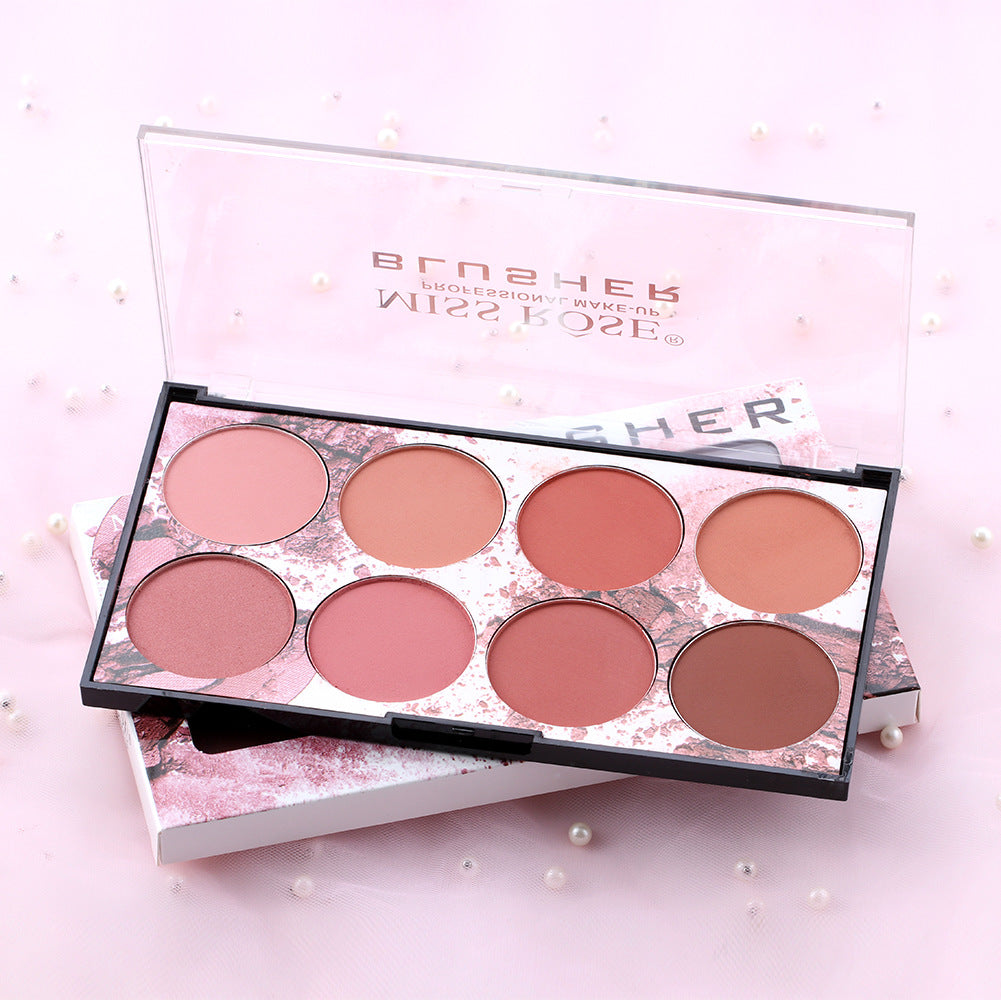 Miss Rose 8 Color Matte Blush Palette Long Lasting