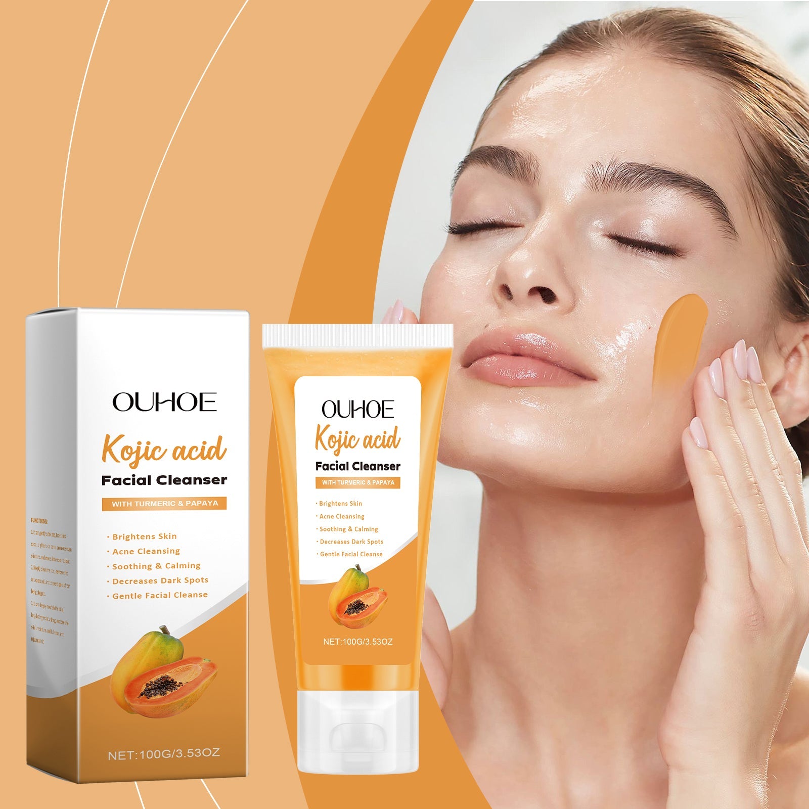 Papaya Facial Cleanser Pore Cleansing Oil Balancing Moisturizer
