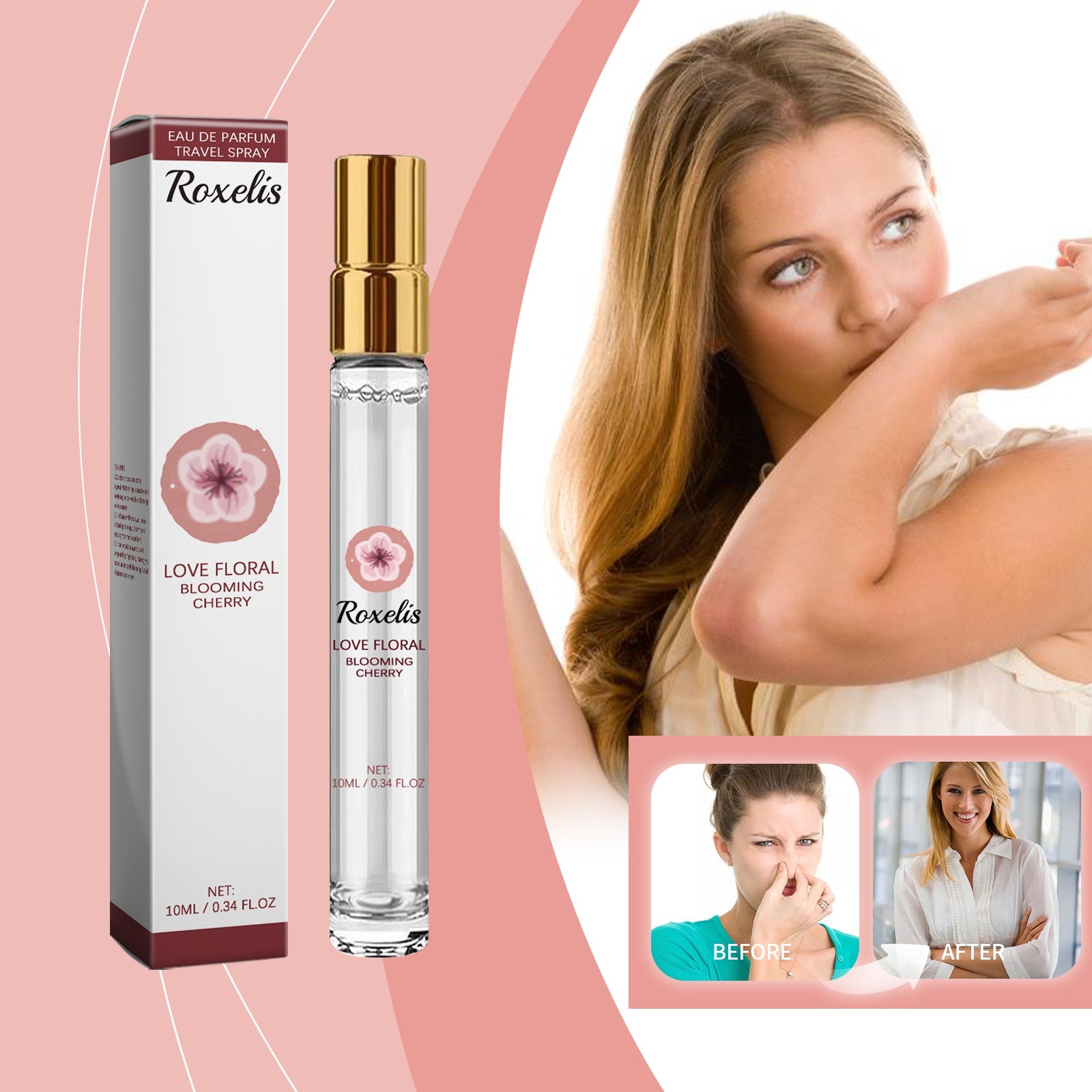 Travel Fresh Floral Rose Jasmine Fragrance Perfume Spray