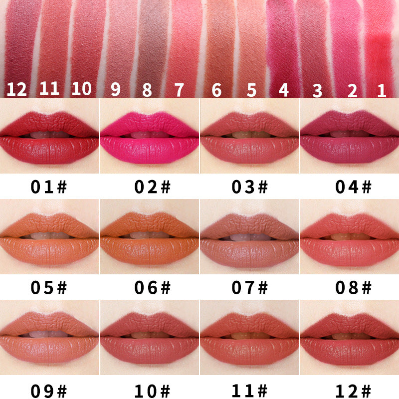 Portable Matte Lipstick Smooth Moisturizing Long Lasting Color