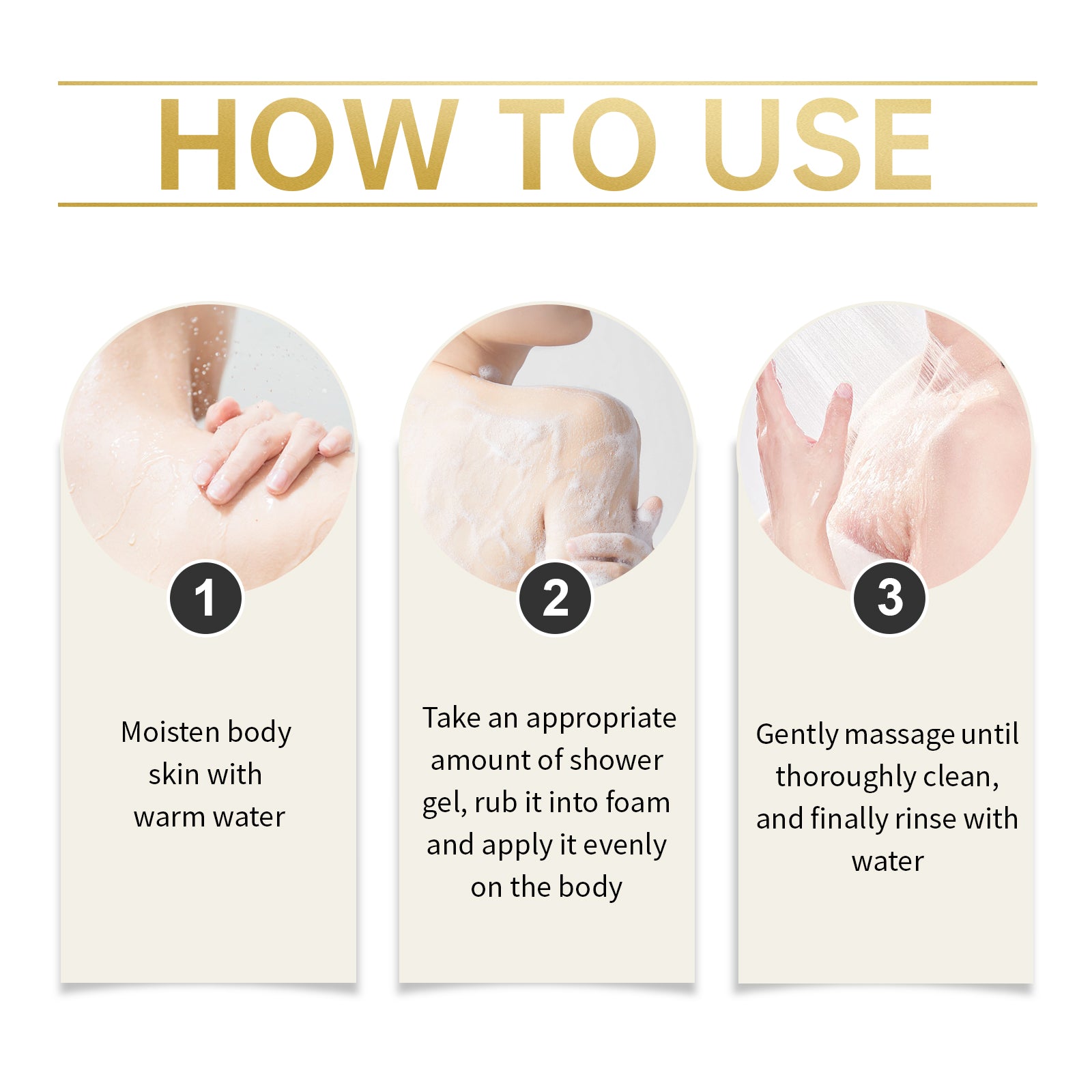 Gold Collagen Shower Gel Moisturizing Nourishing Body Cleanser