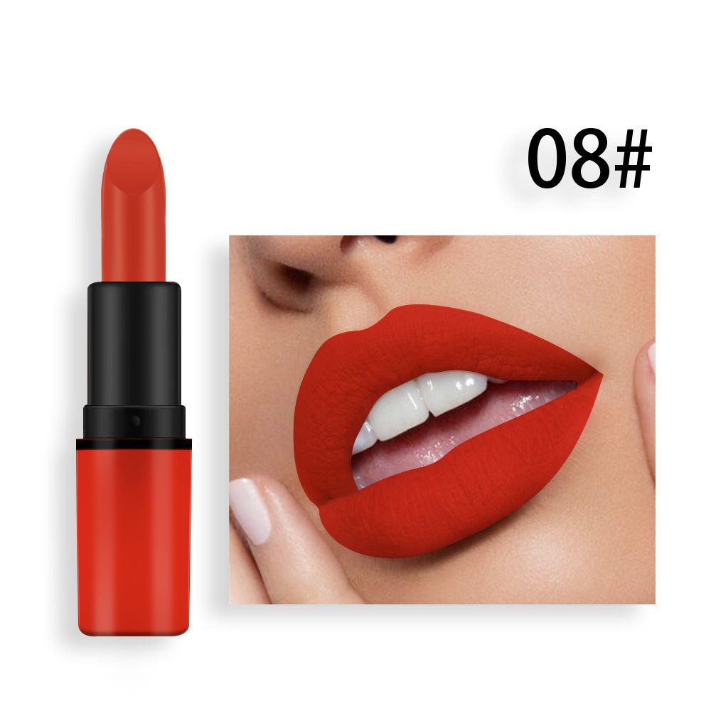 Matte Lipstick Plum Nude Red Long Lasting Color