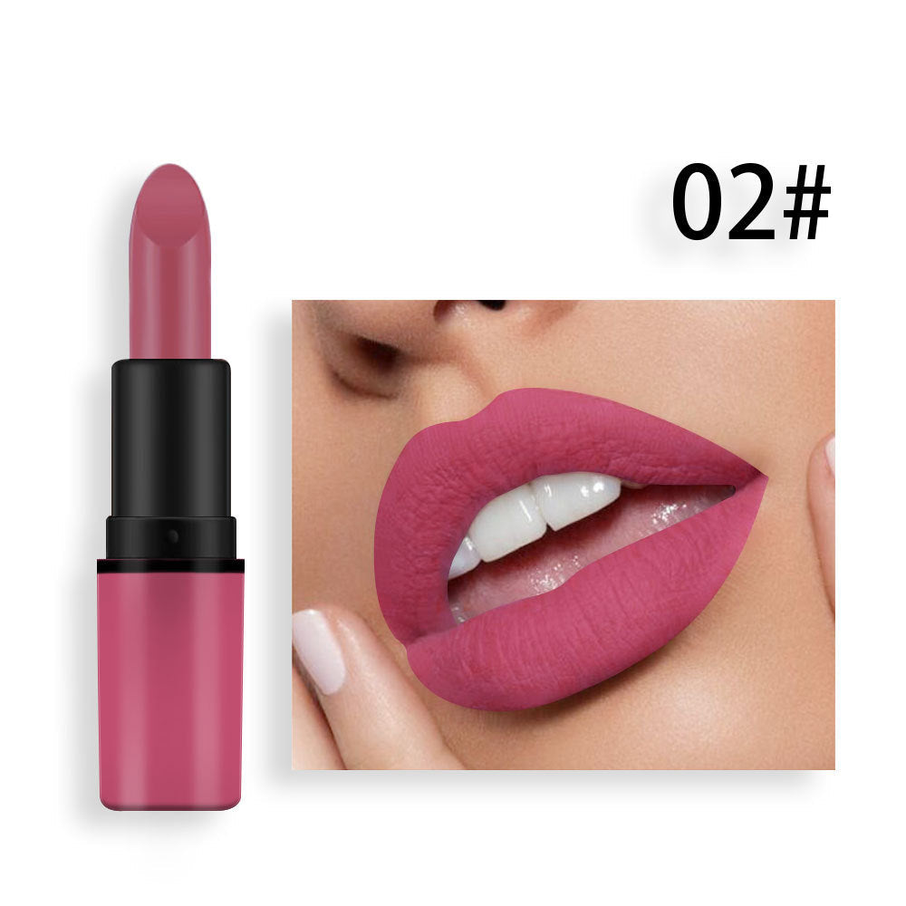 Matte Lipstick Plum Nude Red Long Lasting Color
