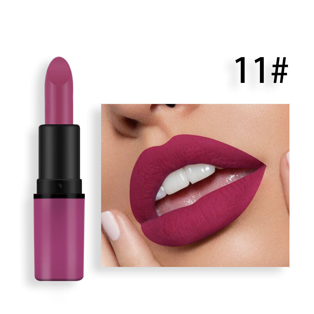 Matte Lipstick Plum Nude Red Long Lasting Color